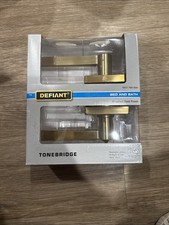 Defiant Tonebridge Bed/Bath Door Lever w/ Square Rose Brushed Gold 1007 790 004