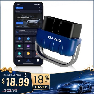  Wireless OBD2 Scanner Bluetooth Code Reader AI Q&A OBDII Car Diagnostic Tool US