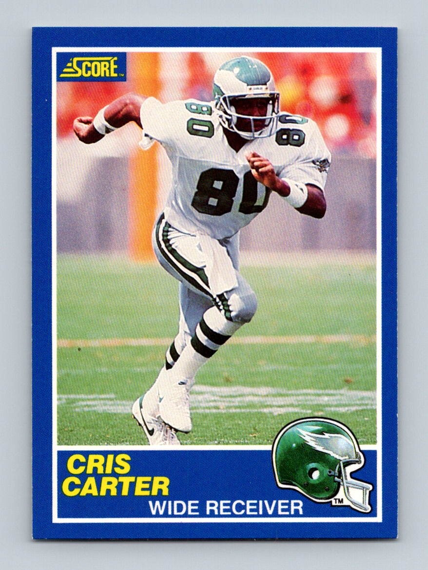 1989 Score football Philadelphia Eagles Cris Carter #72 Rookie