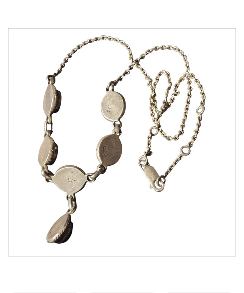 1980s Arenas Taxco Mexico Sterling Silver black star diopside Necklace  - Image 3 of 4