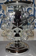 Bath & Body Works Snowflake Light Up Pedestal 3-Wick Candle Holder LED Figure