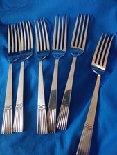 6x B. H. Britton. & SonsRd No 333136 Design  Assayed Sterling Silver EPNS forks