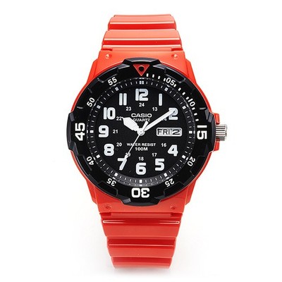 CASIO Analog Sportuhr MRW-200HC-4BVDF 47,9mm Schwarz Rot