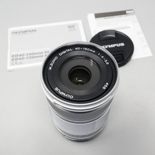 Olympus M.Zuiko Digital 40-150mm F4.0-5.6 R ED Silver Micro Camera Lens--