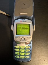 SAMSUNG MODEL SPH-N200 DUEL BAND BLUE PHONE SPRINT PCS and Chargers - Working