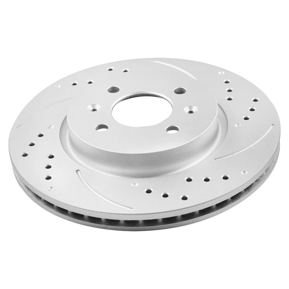 Front Drilled Rotors Ceramic Brake Pads for 2018-2022 Hyundai Accent Rio 1.6L Foto 2 de 4