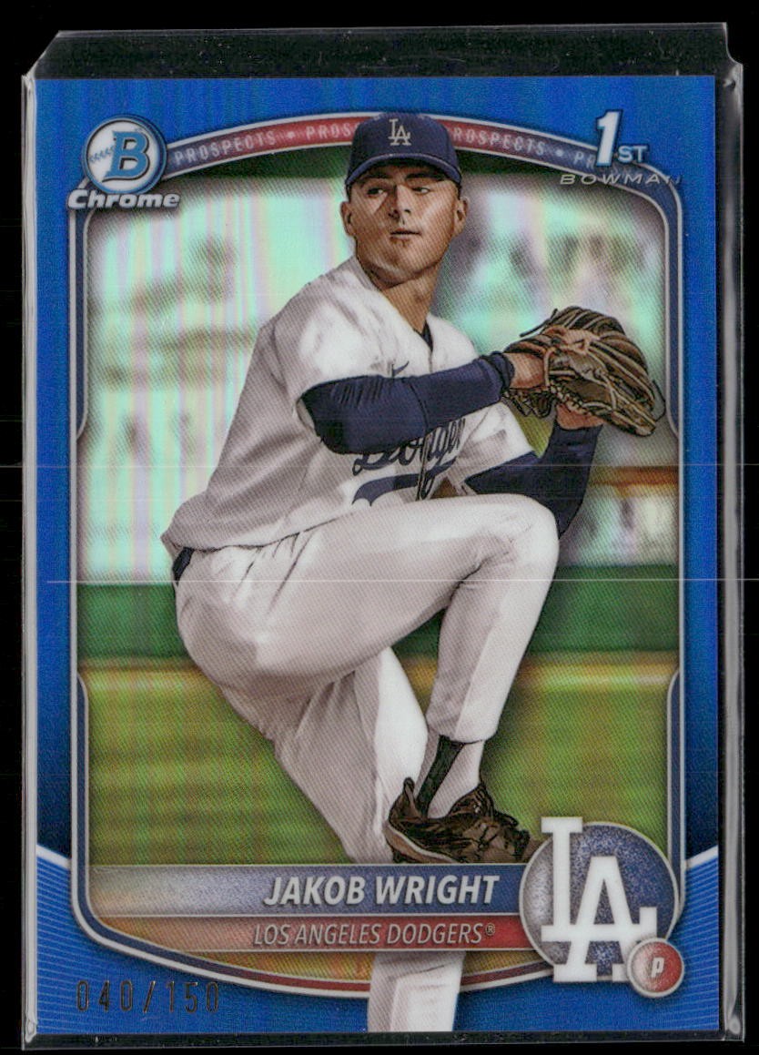 2025 Bowman #BCP-143 Jakob Wright Chrome Prospects Blue Refractor #/150