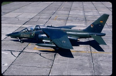 BD206 ORIGINAL K64 AIRCRAFT SLIDE: German AF Dassault/Dornier Alpha Jet 40+16