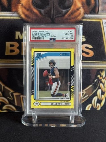 2024 Donruss Caleb Williams Press Proof Yellow PSA 10