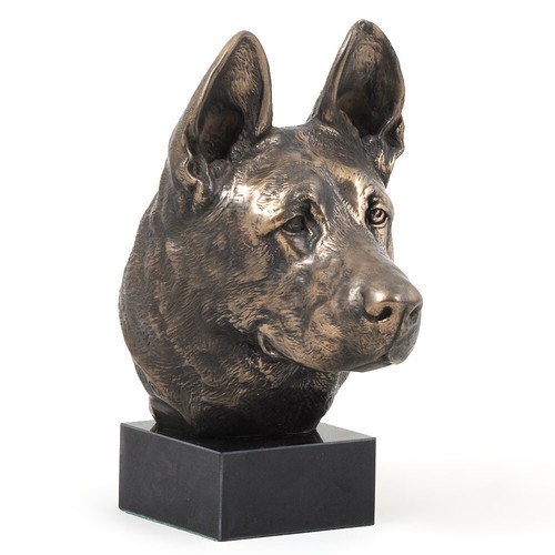 Deutscher Schäferhund Kopf auf Stein Art-Dog - Picture 3 of 4