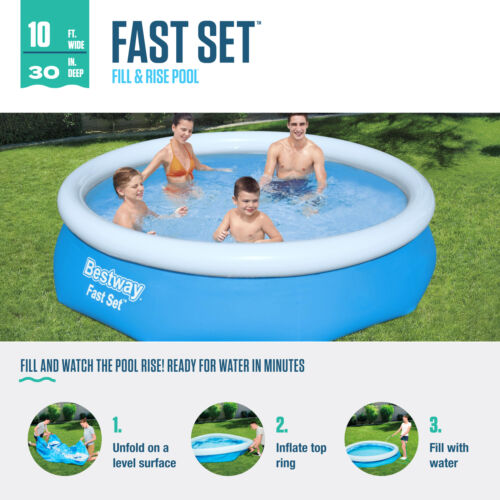 Bestway Fast Set Inflatable Above Ground Swimming Pool w/ Filter Pump - Picture 2 of 38
