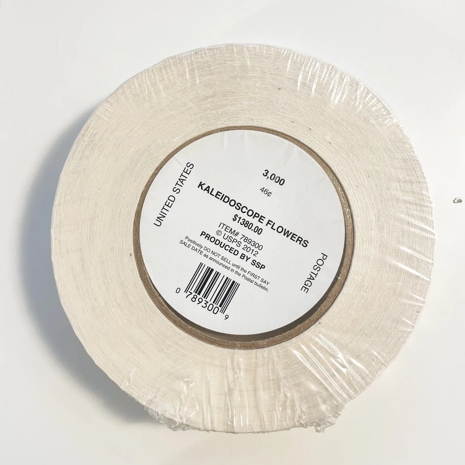 US # 4722-25 / 4725a Kaleidoscope Flowers 46c (2013) - Coil Roll 50 Stamps NEW! - Image 2 of 4