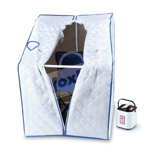 Portable Steam Sauna Kit W/Chair+Remote Control Skin Body Spa Home1000W Steamer - Picture 7 of 12