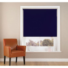 100% Thermal Blackout Roller Blinds Plain Easy Fit Trimable Fabric Window Blinds