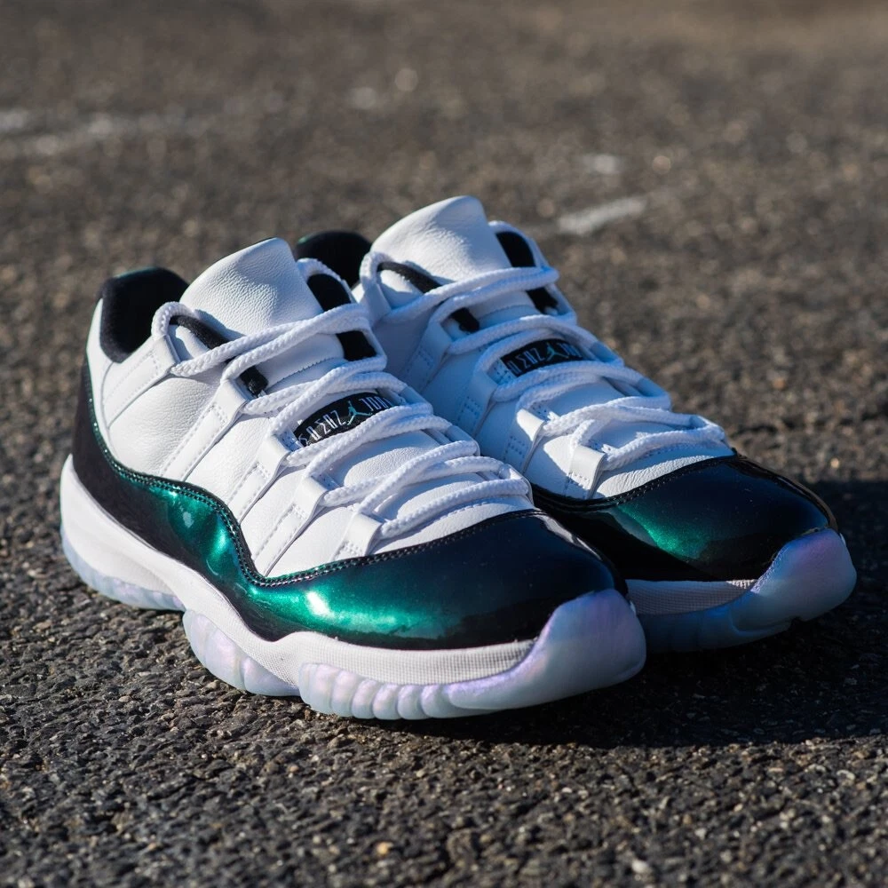 Air Jordan 11 Retro Low Emerald Jubilee Iridescent 528895-145