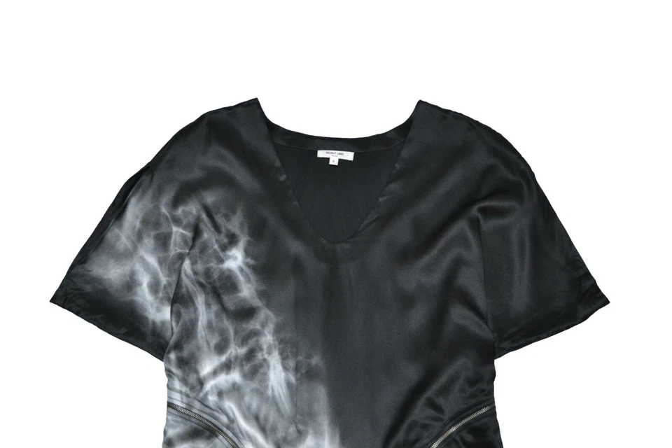 Vestido de grife Helmut Lang seda sombra fumaça tamanho 6 - Imagem 2 de 4