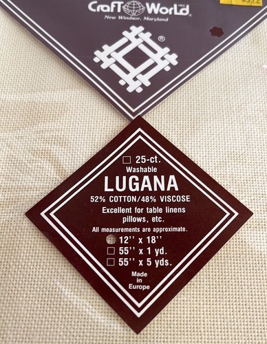 ZWEIGART Lugano 25 Ct Ivory/Cream Cross Stitch Fabric 12”x18”~NIP~Europe - Picture 3 of 3