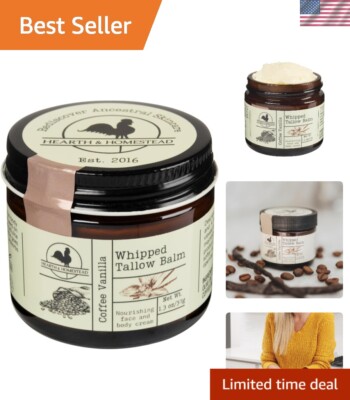 Organic Tallow Balm with Olive Oil & Coffee Vanilla - Rich in Essential Vitamins