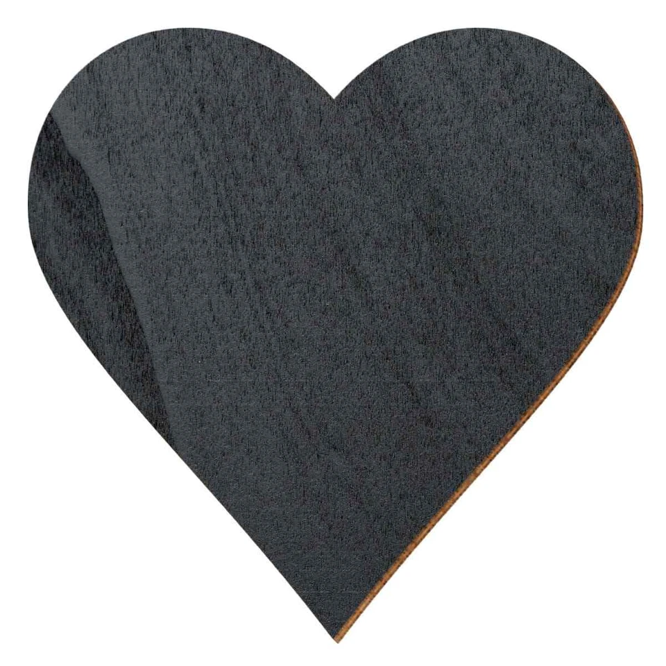 Schwarze Holz Herzen - Deko Zuschnitte Größenauswahl - Bild 1 von 1
