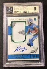 2018 Nat’l Treas. Green Jersey Number #174 K. Johnson JSY AU/33! Mint 9! 12/33!