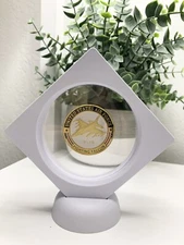 U S AIR FORCE F-16 FIGHTING FALCON Challenge Coin With 3D Floating Case