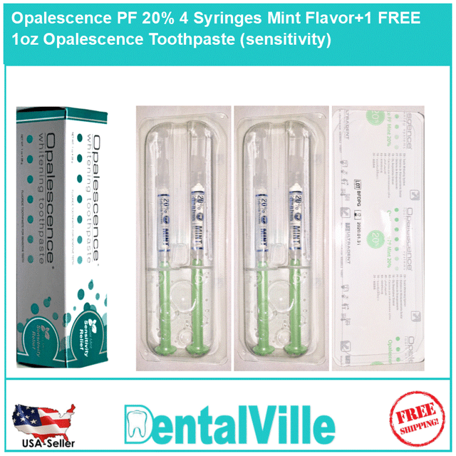Opalescence PF 20 Mint Teeth Whitening Gel 4 Syringes eBay