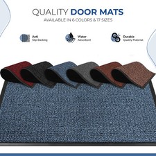 Dirt Trapper Door Mat Nonslip Rubber Back Floor Mat Home Absorbent Washable Rug