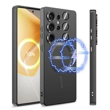 Galaxy S25/Plus/Ultra Case- Slim Shockproof TPE Cover w/MagSafe (Anti-Yellowing)