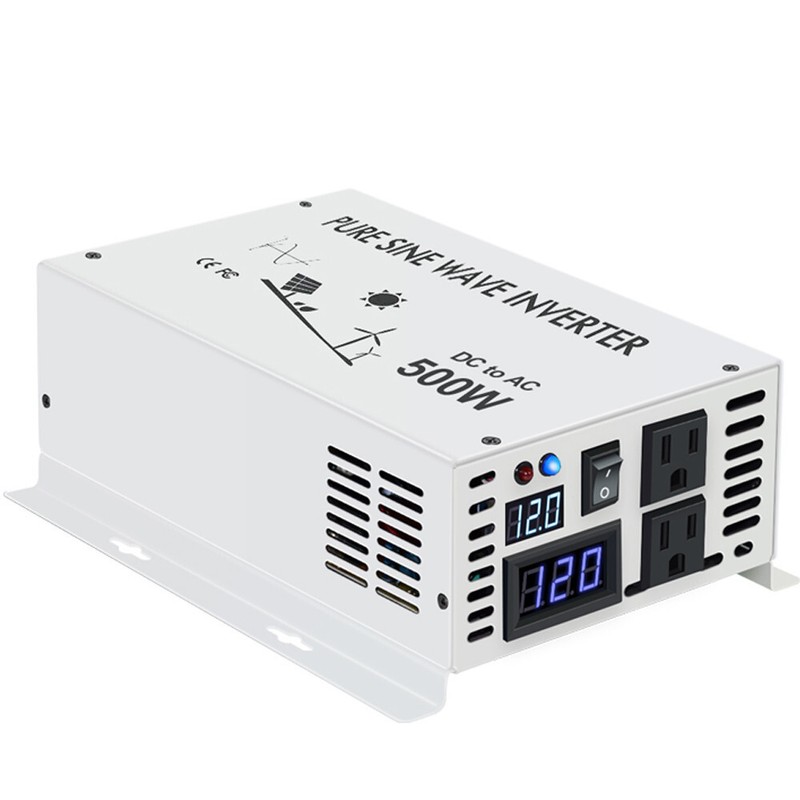 Pure Sine Wave Inverter 500W Power Converter 12V Car DC AC Truck RV Motor Camp