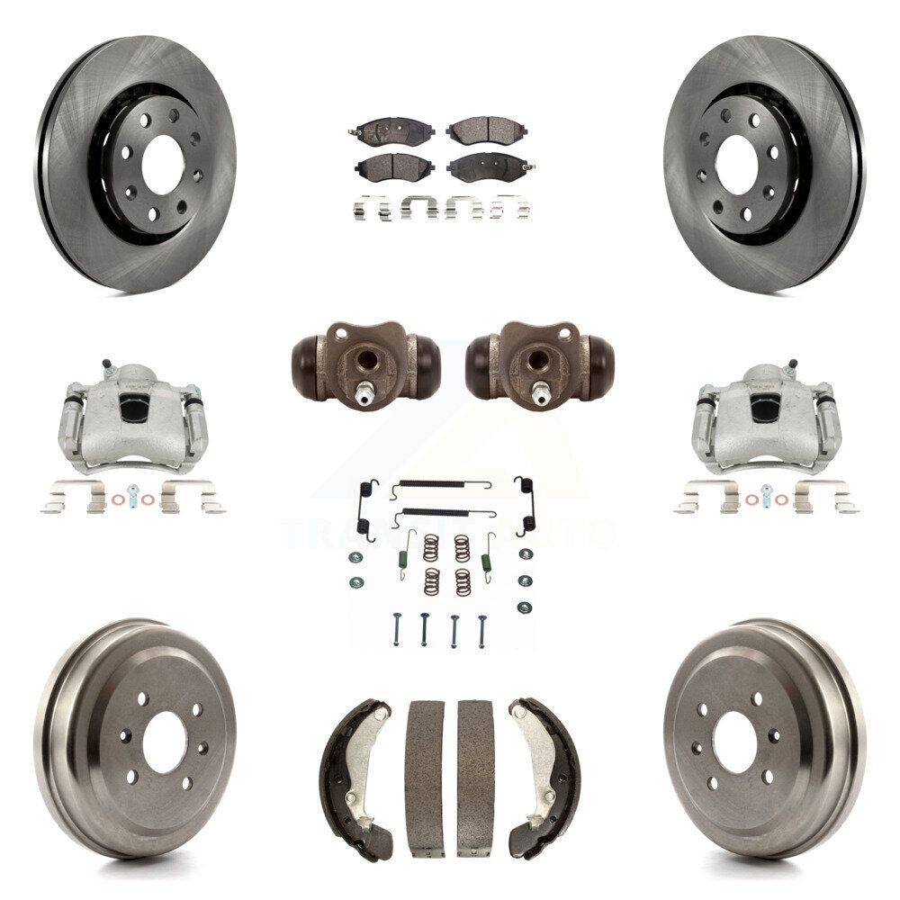 Upgrade Your Brake System with Front Rear Caliper Rotor Drum Ceramic Pad Shoe Cylinder Kit