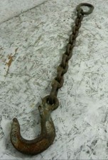 CATENA per di sollevamento pesi carichi in ferro con gancio vintage tirante