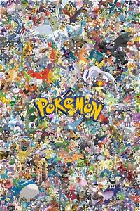 Pokemon Collage Poster All Characters Pikachu Charizard New 11x17 17x25 Ebay