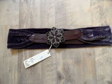 Schumacher star emotion belt beautiful velvet belt purple size L New KoS817