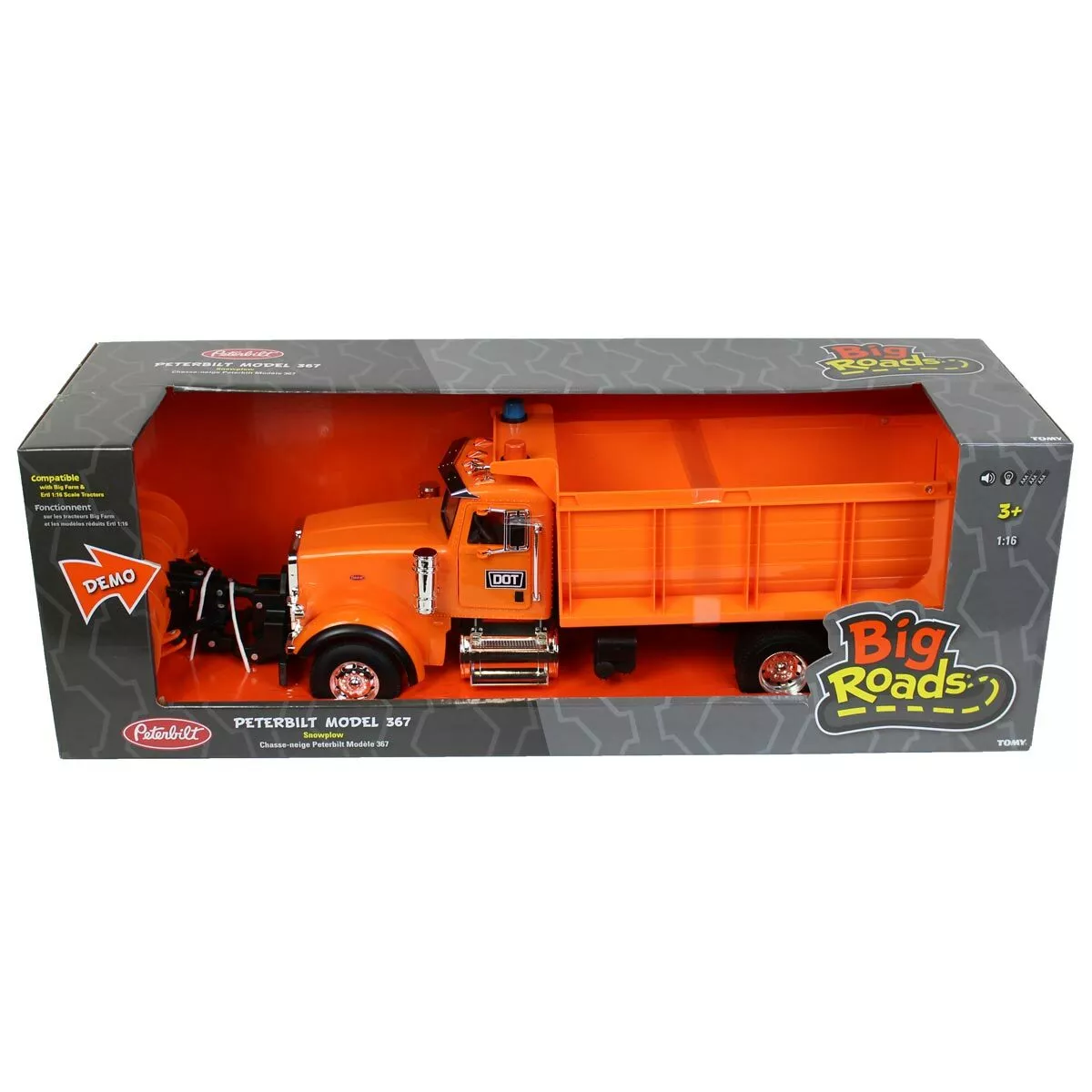 ERTL 1 16 Big Farm Peterbilt Model 367 with Snow Plow by ERTL 47185