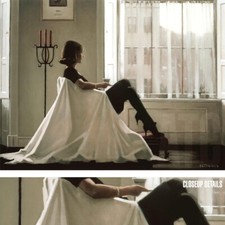 46W"x34H" IN THOUGHTS OF YOU by JACK VETTRIANO -WOMAN RESTING SITTING TEA CANVAS