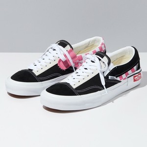 vans exclusive red and pink checkerboard slip on trainers