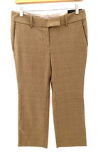 ANN TAYLOR LOFT Vtg Marisa Brown/Beige Plaid Wide Leg Dress Pants Size 6P NWT