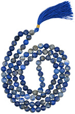 Lapis Lazuli Mala Without Knot - 108 Mala Beads 8mm