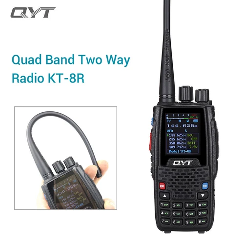 Radio bidireccional QYT KT-8R cuatro bandas 5W 200 canales VHF UHF transceptor de mano - Imagen 6 de 13