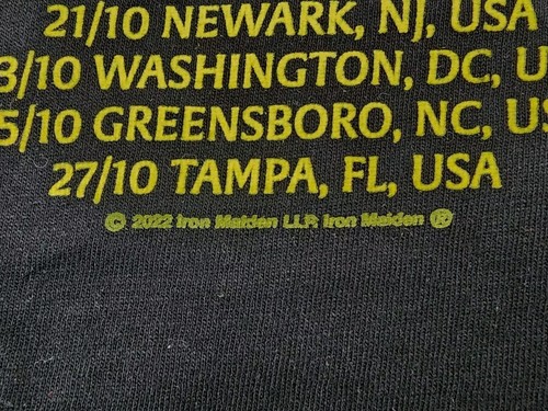 Camisa Iron Maiden Para Hombre Grande Legacy Of The Beast World Tour 2022 Metal Adulto A35 - Imagen 7 de 12