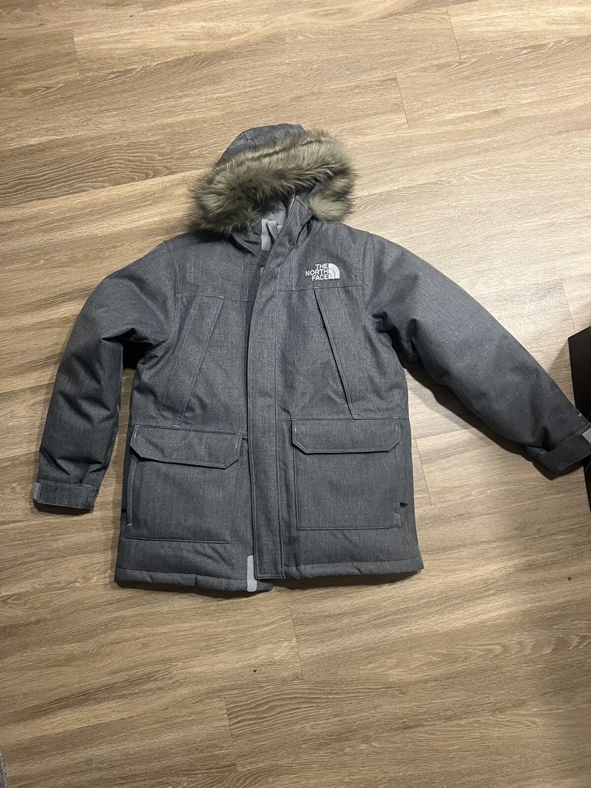 Men's The North Face Grey Novelty McMurdo 600 Down Parka Jacket Coat