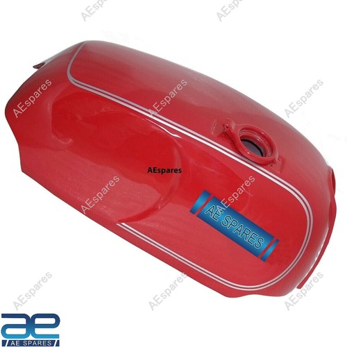 Compatible Avec Norton Roadster Commando Carburant Tank Acier Rouge Argent Rayé - Photo 6/8