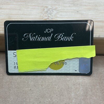 JCP National Bank Credit Card Mastercard Expired 1990 B110 | eBay