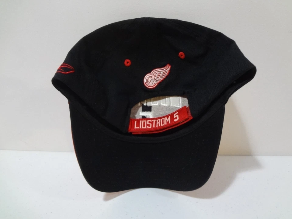 De colección NHL Detroit Red Wings #5 LIDSTROM Gorra con Correa Sombrero Reebok NUEVO SIN ETIQUETAS Foto 2 de 4