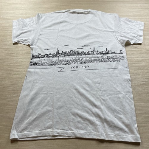 Vintage 80s Alcoholics Anonymous Wrap Around Print Chicago T Shirt XL Skyline - Picture 3 of 15