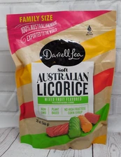 DARRELL LEA Mixed Fruit Soft Australian Licorice 20oz Large Size BEST BY 6/18/25