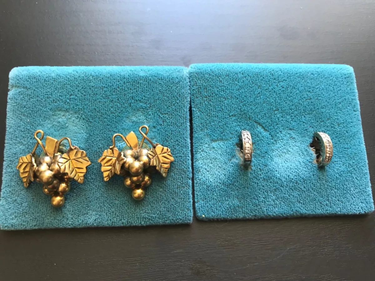 Mexican gold shop hoop earrings
