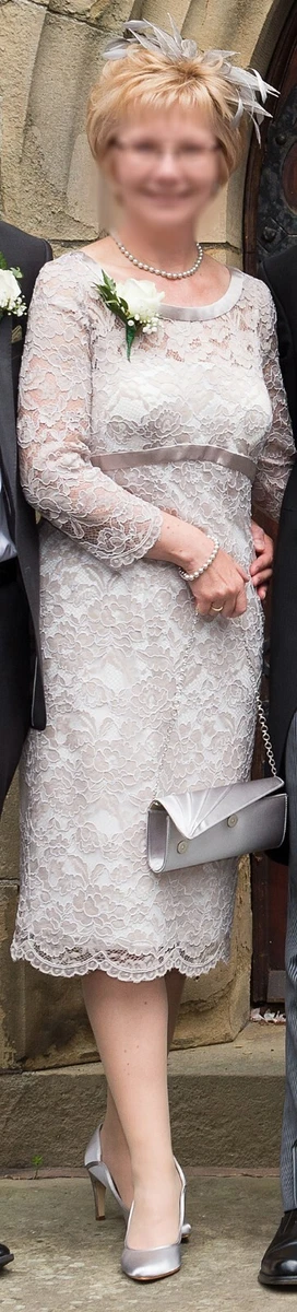 Veromia Mother of the Bride Dress size 14 Silver Grey. Excellent