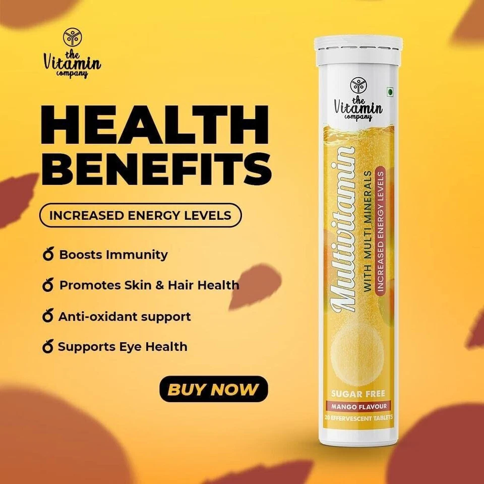 TVC Multivitamínico (20 Comprimidos Efervescentes x 2) (Sabor Mango) Aumento de Energía Foto 3 de 4