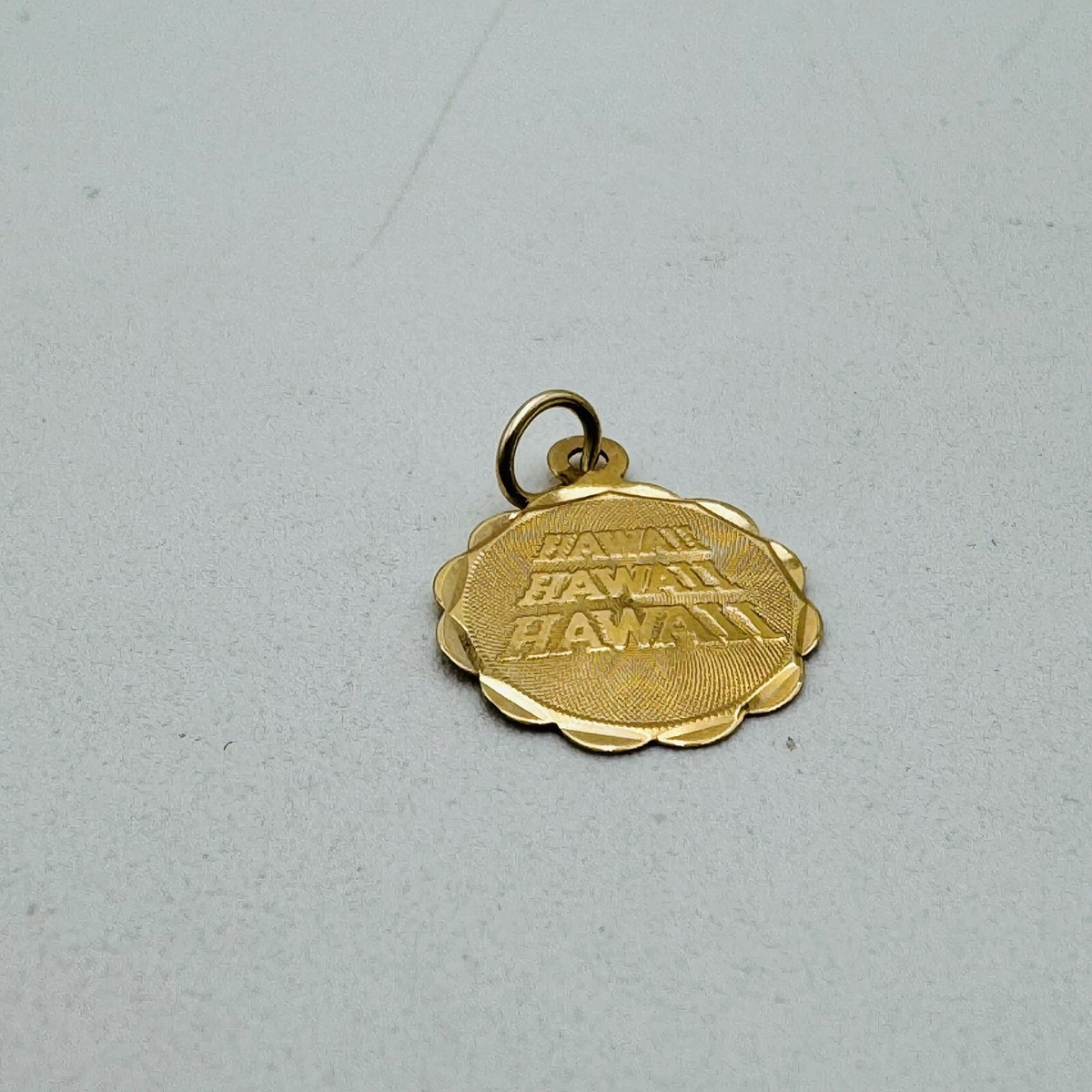 Vintage 14k Yellow Gold Hawaii Charm Pendant 0.4 Grams By CREA RARE View 6